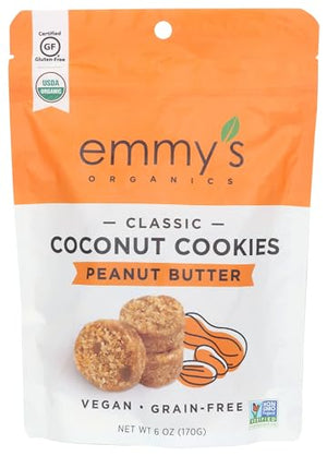 EMMYS Organic Peanut Butter Coconut Cookie, 6 oz