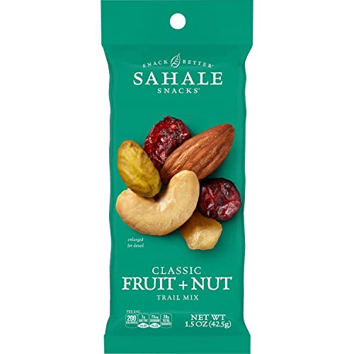 Sahale Snacks Classic Fruit and Nut Trail Mix, 1.5 Oz (18 Pack)