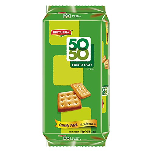 BRITANNIA Crackers 50 50 Sweet and Salty Biscuit, 13.12oz