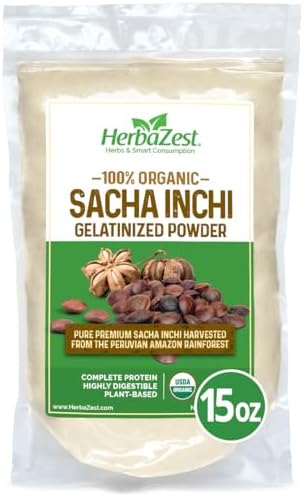 HerbaZest Sacha Inchi Protein Powder, 15oz