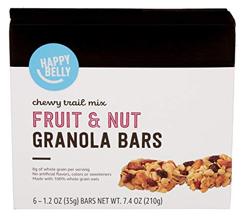 Amazon Brand - Happy Belly Fruit & Nut Granola Bars, 6 Count