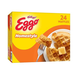 Eggo Frozen Waffles, Homestyle, 29.6oz Box (24 Waffles)