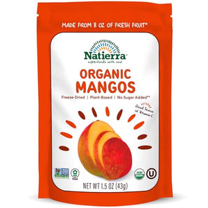 NATIERRA Organic Freeze-Dried Mangos, 1.5 oz