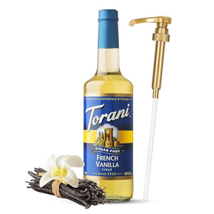 Torani Sugar Free French Vanilla Syrup for Coffee, 25.4 oz