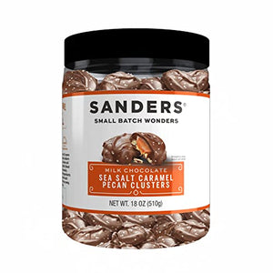 Sanders Milk Chocolate Sea Salt Caramel Pecan Clusters - 18 oz