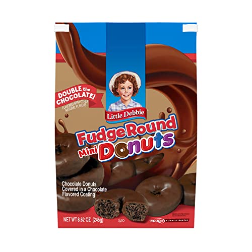 Little Debbie Fudge Round Mini Donuts, 8.82 OZ Bag