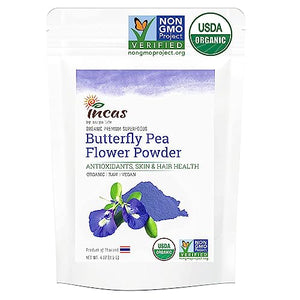 INCAS Organic Butterfly Pea Flower Powder 4 Ounce