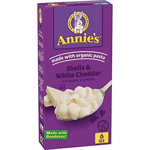 Annie's White Cheddar Shells Macaroni and Cheese, 6 oz (Pack of 12)