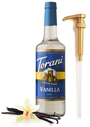 Torani Sugar Free Vanilla Syrup for Coffee, 25.4 Ounces