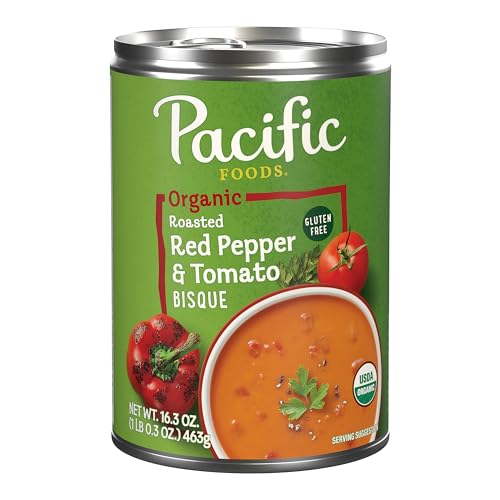 Pacific Foods Roasted Red Pepper and Tomato Bisque, 16.3 Oz