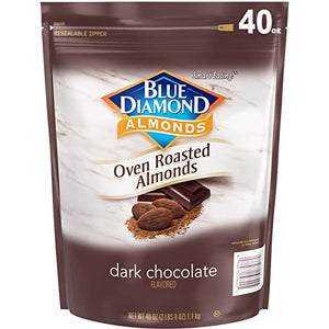 Blue Diamond Almonds, Oven Roasted Dark Chocolate, 40 oz