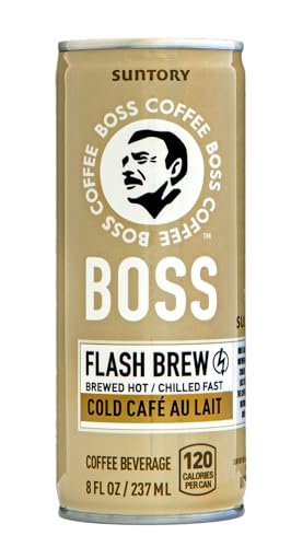 BOSS Coffee by Suntory - Japanese Flash Brew with Milk, 12 Pack