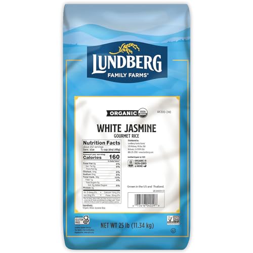 Lundberg Organic Jasmine Rice, 25 lbs