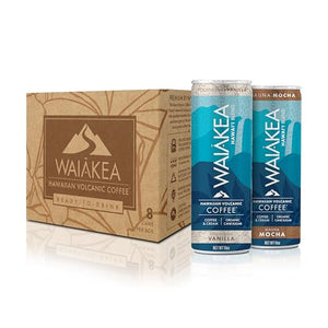 Waiakea Hawaiian Volcanic Coffee, Vanilla & Mocha Combo