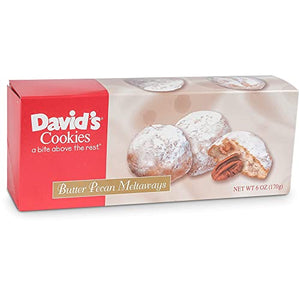 David's Cookies Butter Pecan Meltaway Singles, 6 Oz