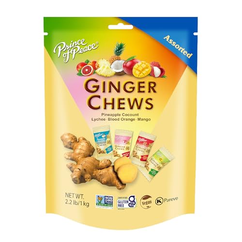 Prince of Peace Ginger Chews Assorted Flavors, 2.2 lb