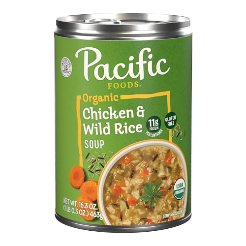 Pacific Foods Organic Wild Rice Chicken Soup, 16.3 Oz Can