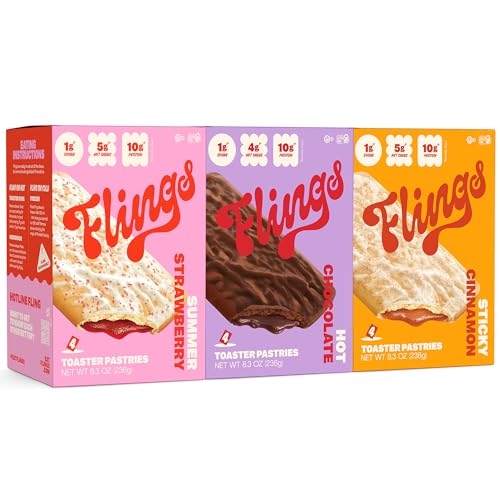 Flings Toaster Pastries, Variety Pack, 3 Pack