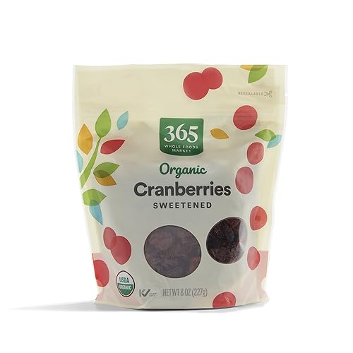 365 by Whole Foods Market, Organic Dried Sweetened Cranberries, 8 Oz