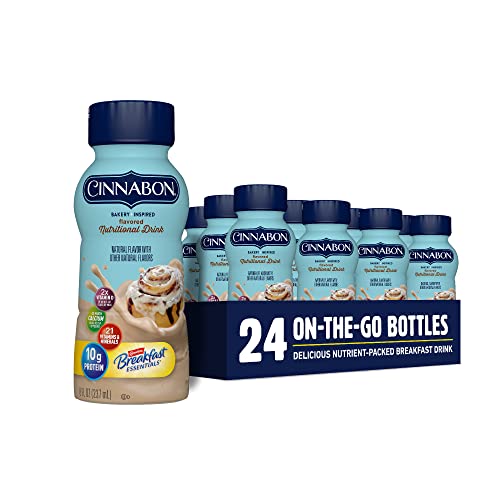 Carnation Breakfast Essentials Cinnabon, 8 FL OZ Bottle (Pack of 24)