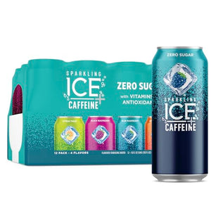 Sparkling Ice +Caffeine Variety Pack, 16 fl oz, 12 Count