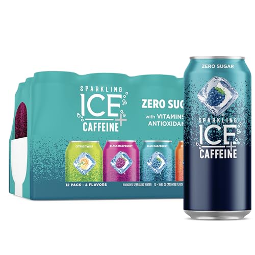 Sparkling Ice +Caffeine Variety Pack, 16 fl oz, 12 Count