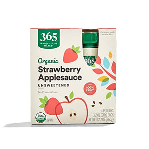 365 Organic Strawberry Applesauce, 4 Pack