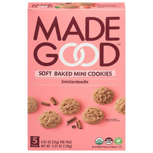 MadeGood Snickerdoodle Soft Baked Cookies, 0.85oz Each