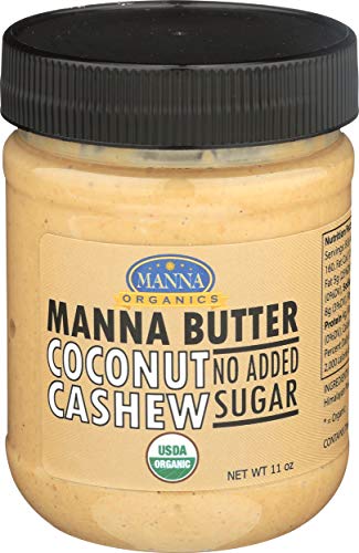 MANNA ORGANICS No Sugar Added Coconut Cashew Butter, 11 oz