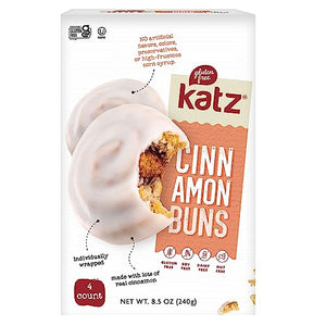 Katz Gluten Free Cinnamon Buns, 2.1 oz each (Pack of 4)