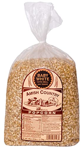 Amish Country Popcorn, Baby White, 6 lb Bag