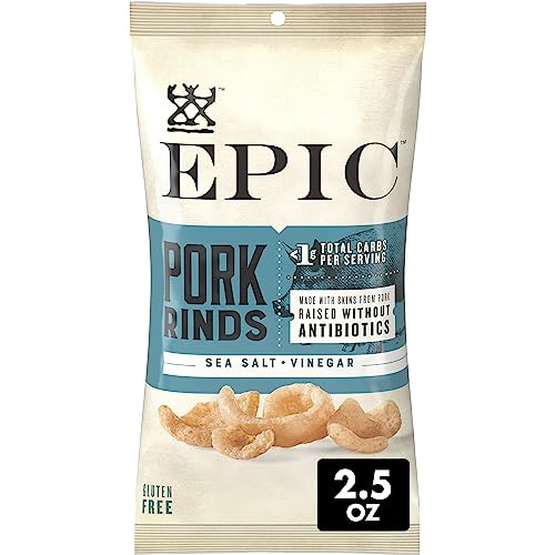 EPIC Sea Salt + Vinegar Pork Rinds, 2.5 oz