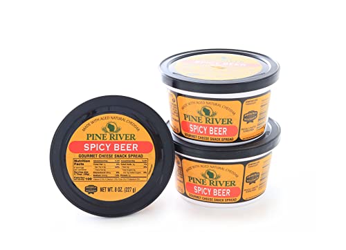 Spicy Beer Cheese Spread 8 Ounce (Pack of 3)