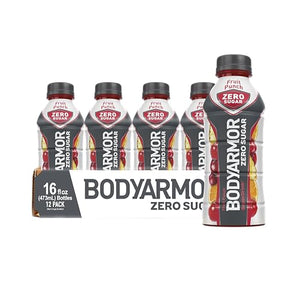 BODYARMOR ZERO Sugar Fruit Punch, 16 fl oz, 12 Pack