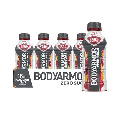 BODYARMOR ZERO Sugar Fruit Punch, 16 fl oz, 12 Pack