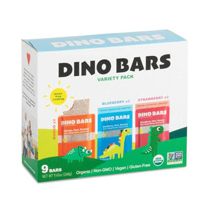 DINO BARS - Organic Fruit Bar for Kids (Variety 9 Pack)