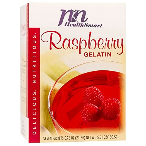 HealthSmart High Protein Raspberry Gelatin, 7 Servings