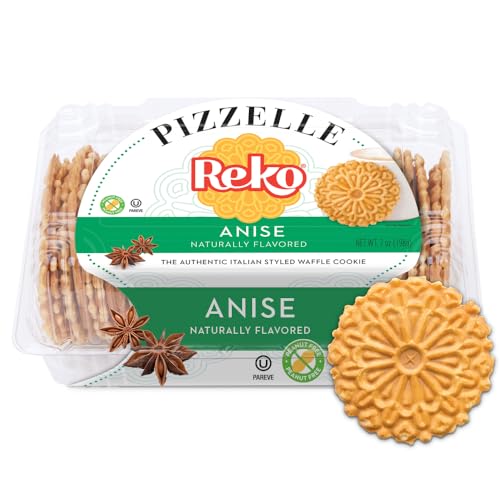 Reko Pizzelle Anise Waffle Cookie, 7 Ounce