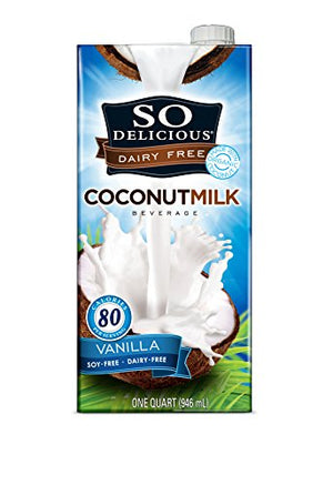 So Delicious Dairy-Free Coconutmilk Beverage, Vanilla, 32 oz (Pack of 6)