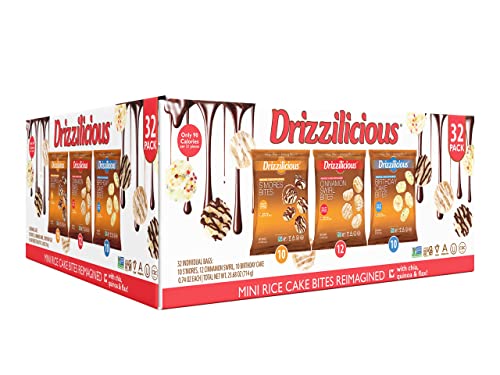 Drizzilicious Variety Pack .74oz 32 count | S'mores, Cinnamon Swirl and Birthday Cake