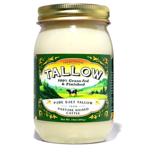 Pure Suet Beef Tallow for Cooking - Organic Grass Fed