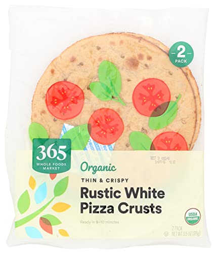 365 Pizza Crusts Rustic White 7 Inch Organic 2 Count