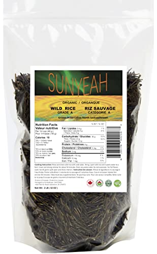 SUNYEAH Canadian Organic Wild Rice, 2 LB