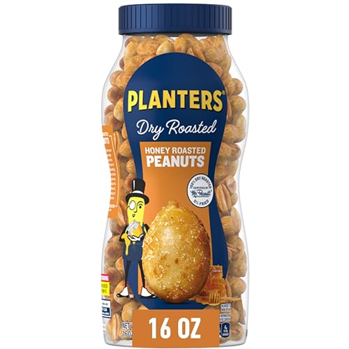 PLANTERS Honey Roasted Peanuts, 16oz Jar