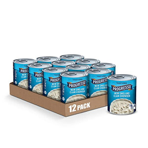 Progresso New England Clam Chowder, 18.5 oz, 12 Pack