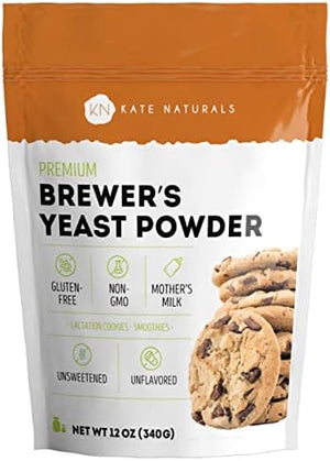 Brewers Yeast Powder for Lactation, 12oz, Kate Naturals