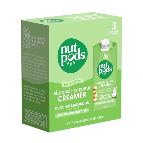 nutpods Coconut Macaroon Dairy-Free Creamer, 3-Pack