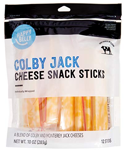 Happy Belly Colby Jack Cheese Snack Sticks, 12 Count