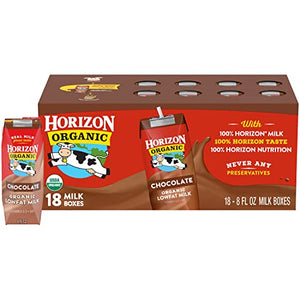 Horizon Organic 1% Low Fat Milk, Chocolate, 18 Pack