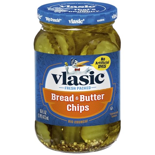 Vlasic Bread and Butter Pickle Chips, 16 FL OZ Jar